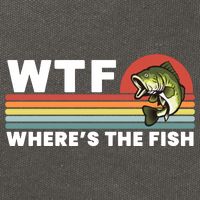 WTF Where's The Fish Funny Fisherman Cotton Canvas Backpack