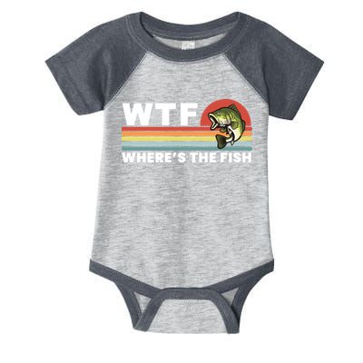 WTF Where's The Fish Funny Fisherman Infant Baby Jersey Bodysuit