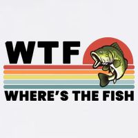 WTF Where's The Fish Funny Fisherman Garment-Dyed Sweatshirt