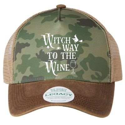 Witch Way To The Wine Funny Halloween Costume Legacy Tie Dye Trucker Hat