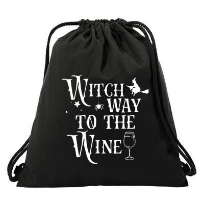 Witch Way To The Wine Funny Halloween Costume Drawstring Bag