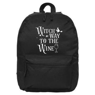 Witch Way To The Wine Funny Halloween Costume 16 in Basic Backpack