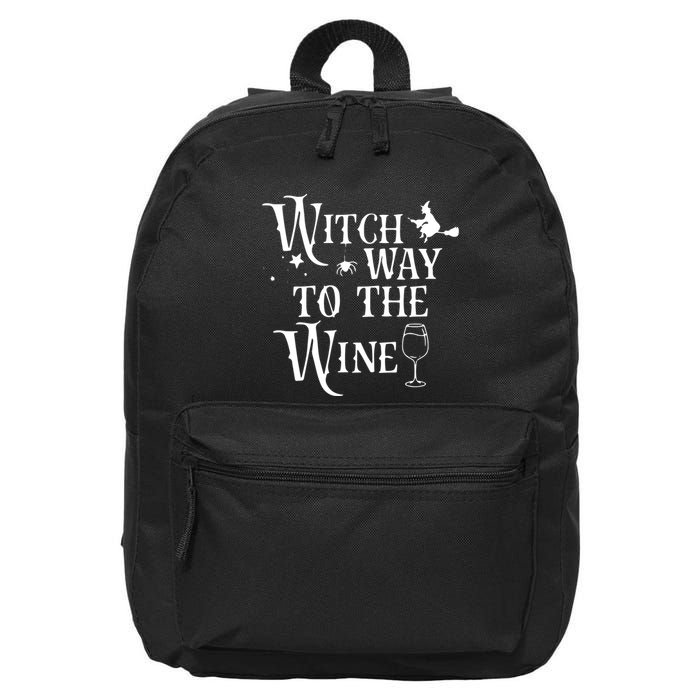Witch Way To The Wine Funny Halloween Costume 16 in Basic Backpack