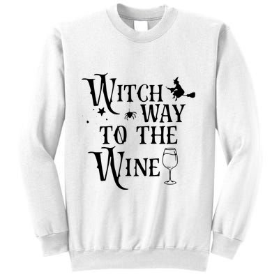 Witch Way To The Wine Funny Halloween Costume Sweatshirt