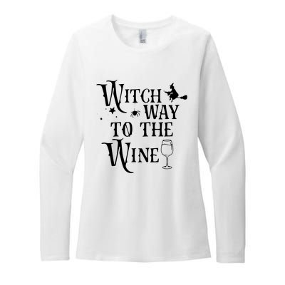 Witch Way To The Wine Funny Halloween Costume Womens CVC Long Sleeve Shirt