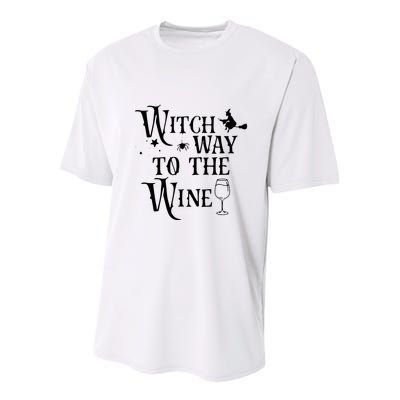 Witch Way To The Wine Funny Halloween Costume Youth Performance Sprint T-Shirt