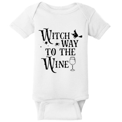 Witch Way To The Wine Funny Halloween Costume Baby Bodysuit