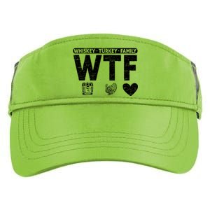 Wtf Whiskey Turkey Family Bourbon Lovers Whiskey Gift Adult Drive Performance Visor