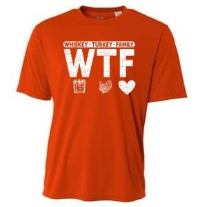 Wtf Whiskey Turkey Family Bourbon Lovers Whiskey Gift Cooling Performance Crew T-Shirt