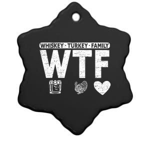 Wtf Whiskey Turkey Family Bourbon Lovers Whiskey Gift Ceramic Star Ornament