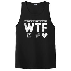 Wtf Whiskey Turkey Family Bourbon Lovers Whiskey Gift PosiCharge Competitor Tank