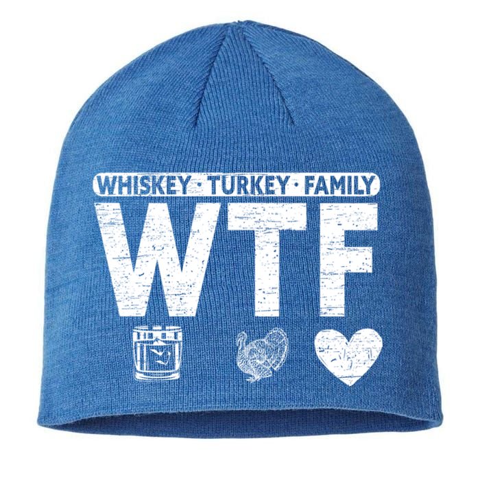 Wtf Whiskey Turkey Family Bourbon Lovers Whiskey Gift Sustainable Beanie