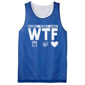 Wtf Whiskey Turkey Family Bourbon Lovers Whiskey Gift Mesh Reversible Basketball Jersey Tank