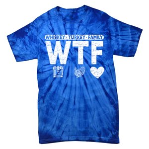 Wtf Whiskey Turkey Family Bourbon Lovers Whiskey Gift Tie-Dye T-Shirt