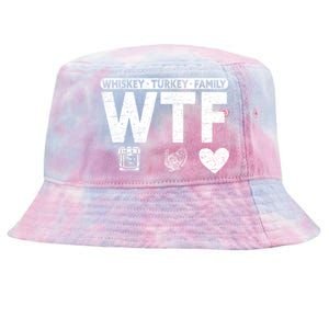 Wtf Whiskey Turkey Family Bourbon Lovers Whiskey Gift Tie-Dyed Bucket Hat