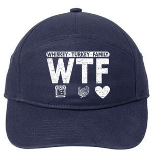 Wtf Whiskey Turkey Family Bourbon Lovers Whiskey Gift 7-Panel Snapback Hat