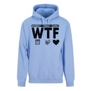 Wtf Whiskey Turkey Family Bourbon Lovers Whiskey Gift Unisex Surf Hoodie