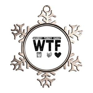 Wtf Whiskey Turkey Family Bourbon Lovers Whiskey Gift Metallic Star Ornament