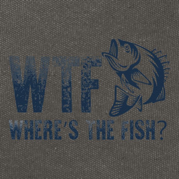 Wtf WhereS The Fish Funny Fishing Fisher Fathers Day Cotton Canvas Backpack