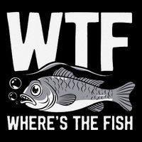 Wtf WhereS The Fish Funny Catching Fish Fishing Fisherman .Png 16 in Basic Backpack