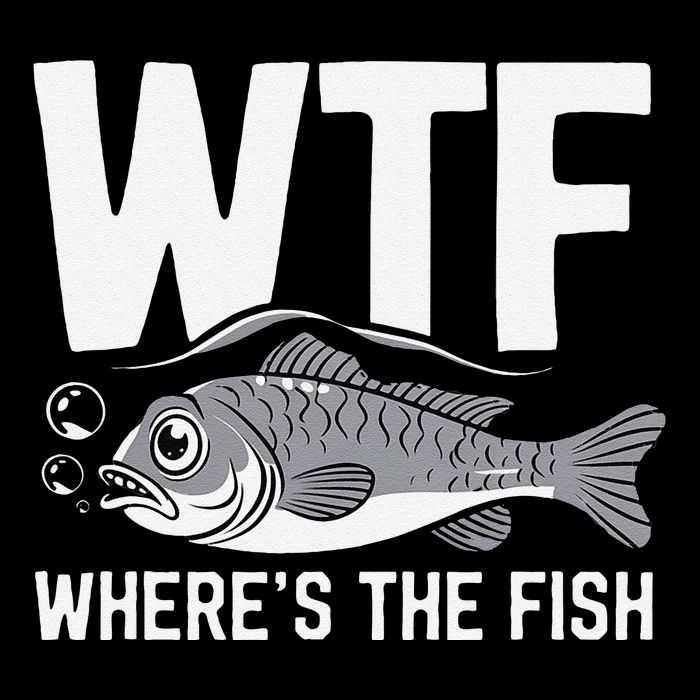Wtf WhereS The Fish Funny Catching Fish Fishing Fisherman .Png 16 in Basic Backpack