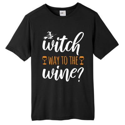 Witch Way To The Wine Halloween Funny Tall Fusion ChromaSoft Performance T-Shirt