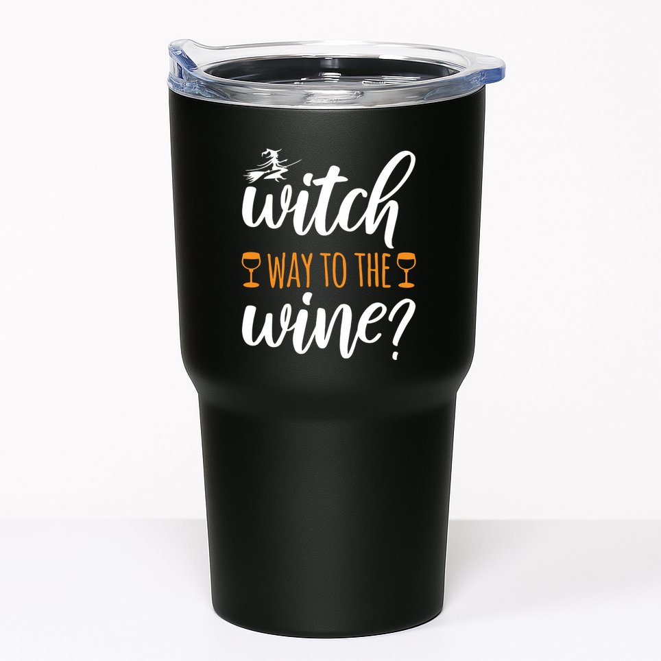 Witch Way To The Wine Halloween Funny Tumbler