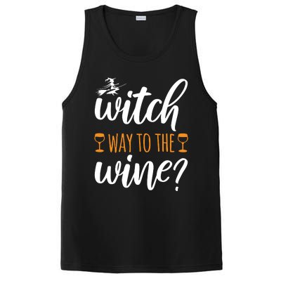 Witch Way To The Wine Halloween Funny PosiCharge Competitor Tank