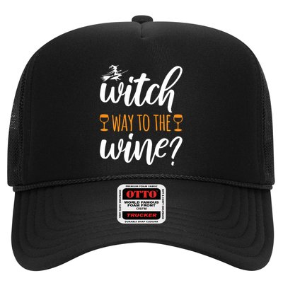 Witch Way To The Wine Halloween Funny Trucker Hat