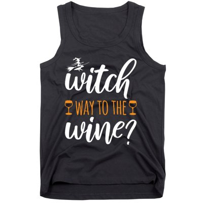 Witch Way To The Wine Halloween Funny Tank Top