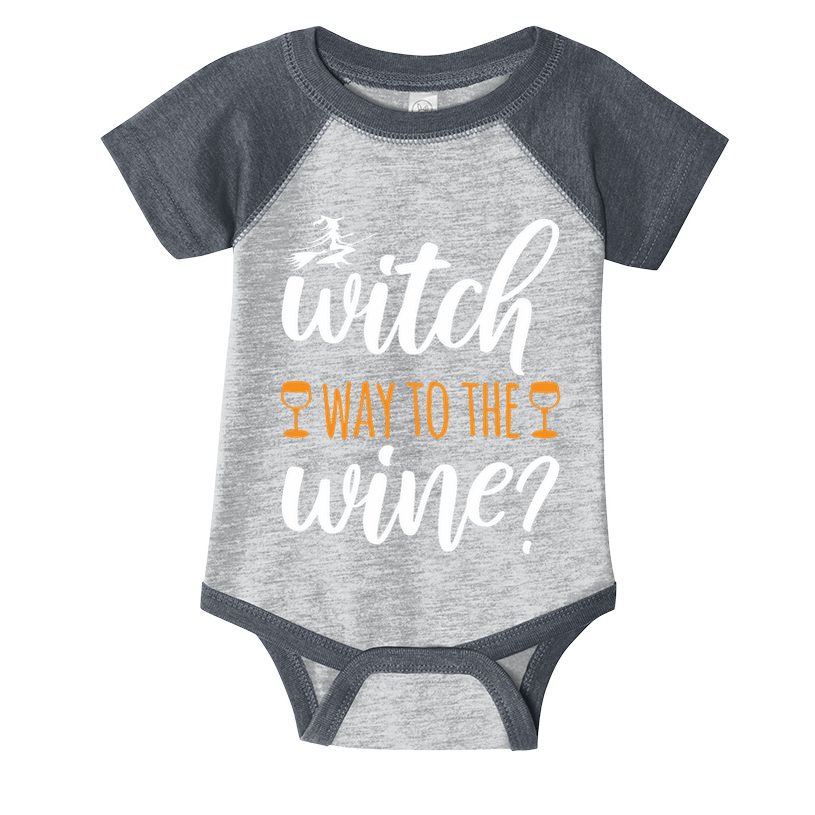Witch Way To The Wine Halloween Funny Infant Baby Jersey Bodysuit