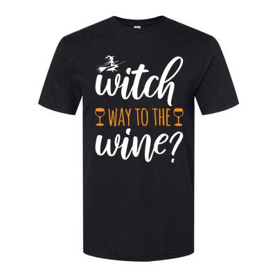 Witch Way To The Wine Halloween Funny Softstyle CVC T-Shirt