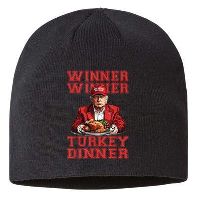 Winner Winner Turkey Dinner Humor Funny Trump Thanksgiving Sustainable Beanie