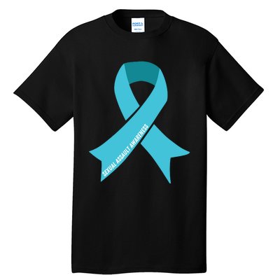 We Wear Teal Ribbon Sexual Assault Awareness Tall T-Shirt