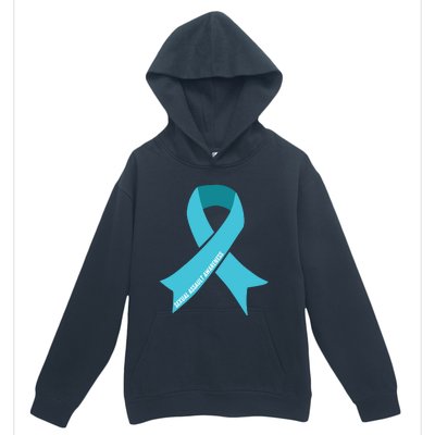 We Wear Teal Ribbon Sexual Assault Awareness Urban Pullover Hoodie