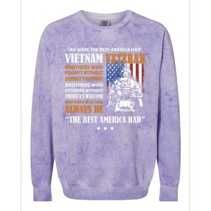 We Were The Best America Had Meaningful Gift Vietnam Veteran Army Funny Gift Colorblast Crewneck Sweatshirt