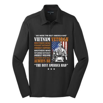 We Were The Best America Had Meaningful Gift Vietnam Veteran Army Funny Gift Silk Touch Performance Long Sleeve Polo