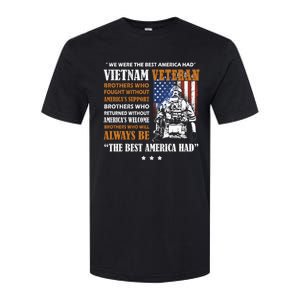 We Were The Best America Had Meaningful Gift Vietnam Veteran Army Funny Gift Softstyle CVC T-Shirt