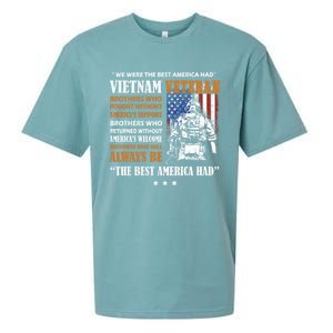 We Were The Best America Had Meaningful Gift Vietnam Veteran Army Funny Gift Sueded Cloud Jersey T-Shirt