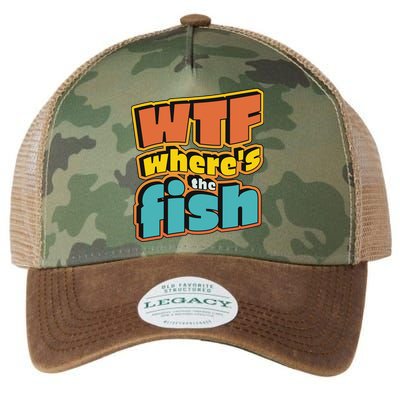 WTF Where's The Fish Funny Legacy Tie Dye Trucker Hat