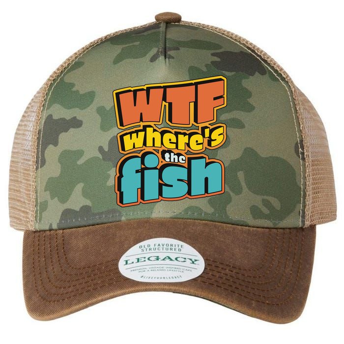 WTF Where's The Fish Funny Legacy Tie Dye Trucker Hat
