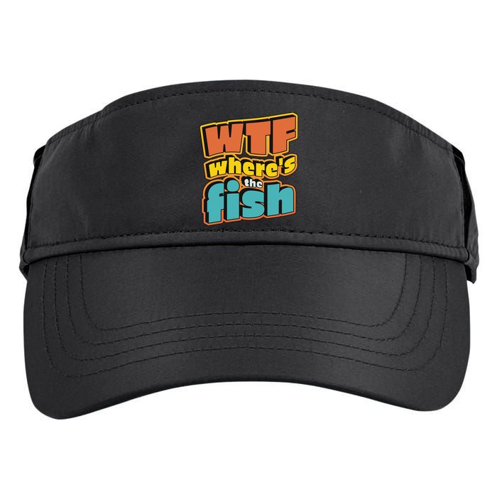 WTF Where's The Fish Funny Adult Drive Performance Visor