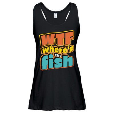 WTF Where's The Fish Funny Ladies Essential Flowy Tank