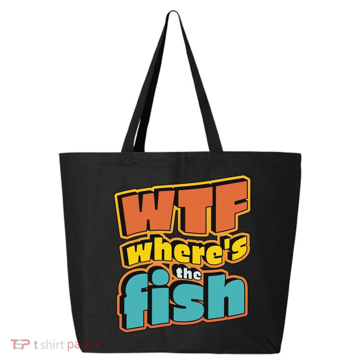 WTF Where's The Fish Funny 25L Jumbo Tote