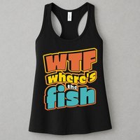 WTF Where's The Fish Funny Womens Tank Top