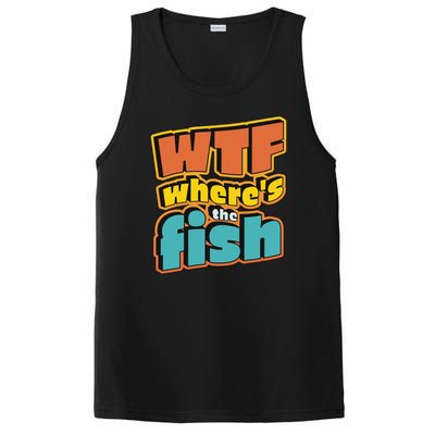 WTF Where's The Fish Funny PosiCharge Competitor Tank