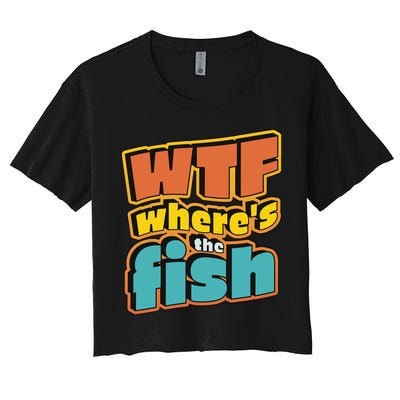 WTF Where's The Fish Funny Crop Top