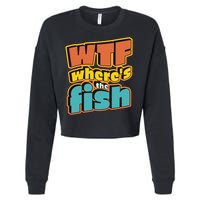 WTF Where's The Fish Funny Cropped Pullover Crew