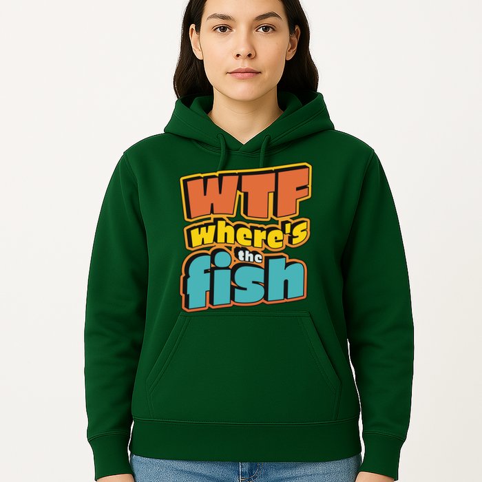 WTF Where's The Fish Funny Hoodie