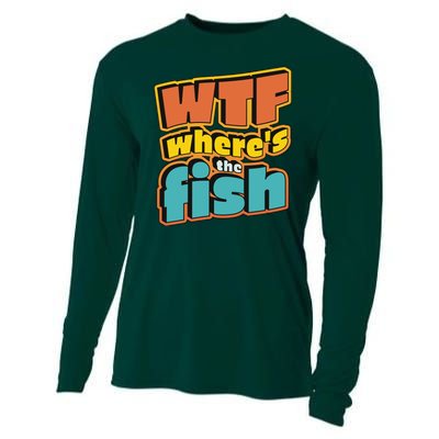 WTF Where's The Fish Funny Cooling Performance Long Sleeve Crew